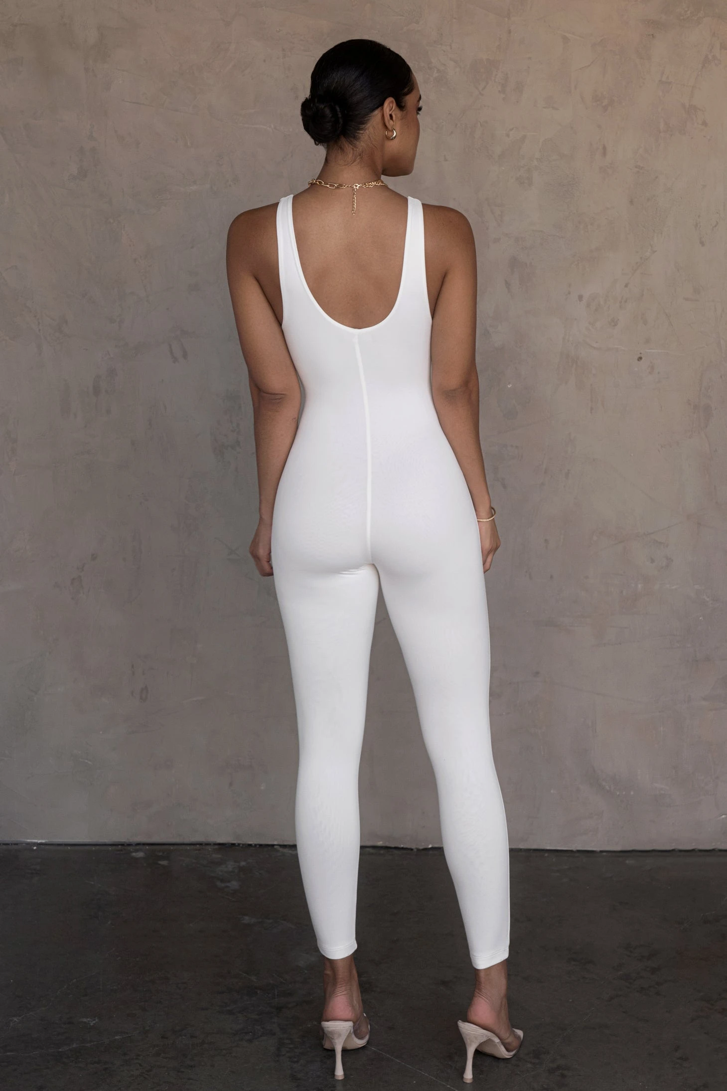 White Alo Double Layer Jumpsuit - Image 9