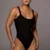 Black Akito Ribbed Bodysuit