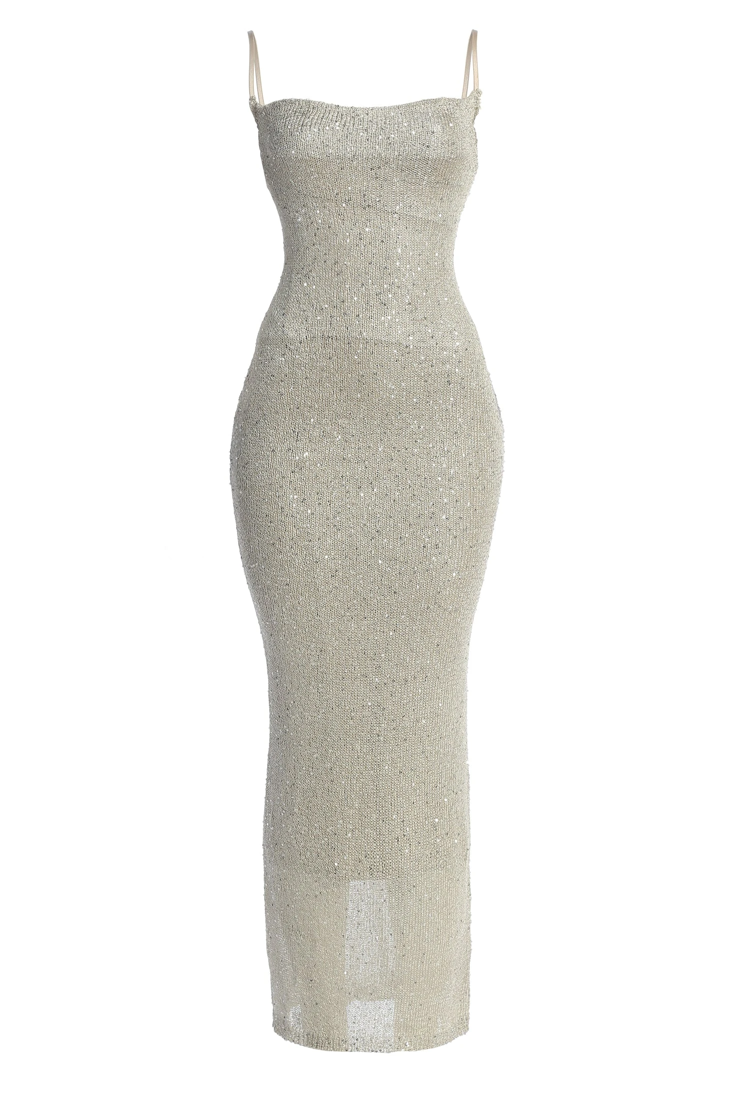 Beige Noemie Sequin Maxi Dress - Image 2
