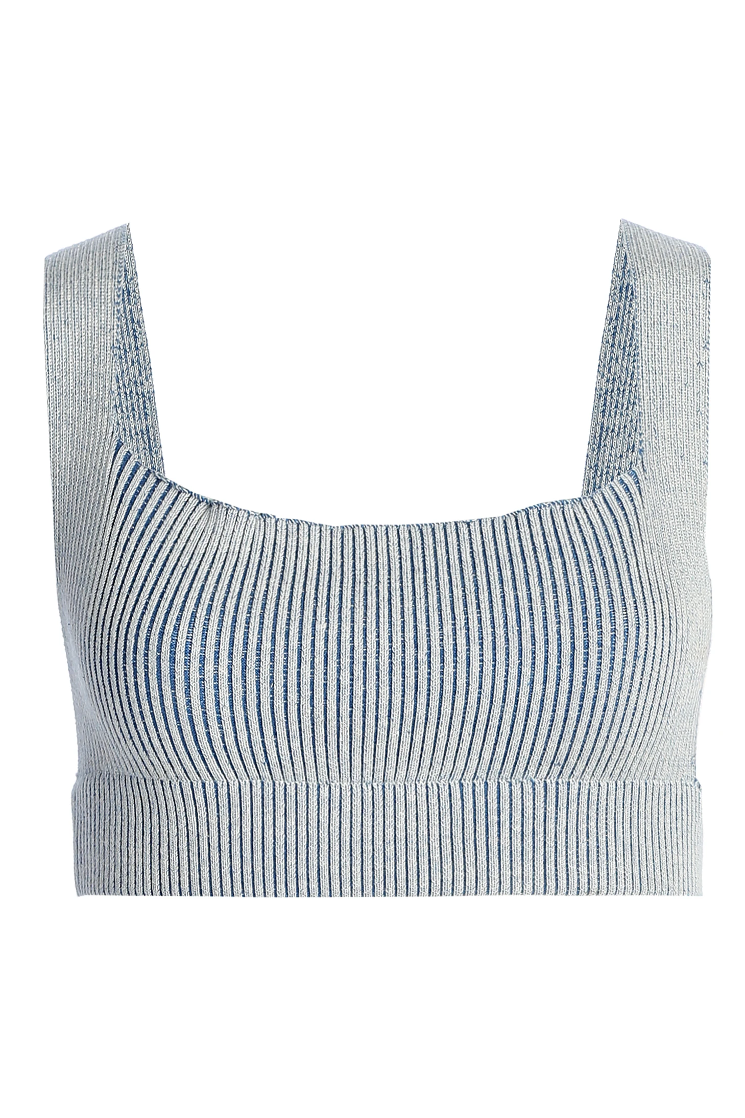 Denim/White Jodie Ribbed Top - Image 3