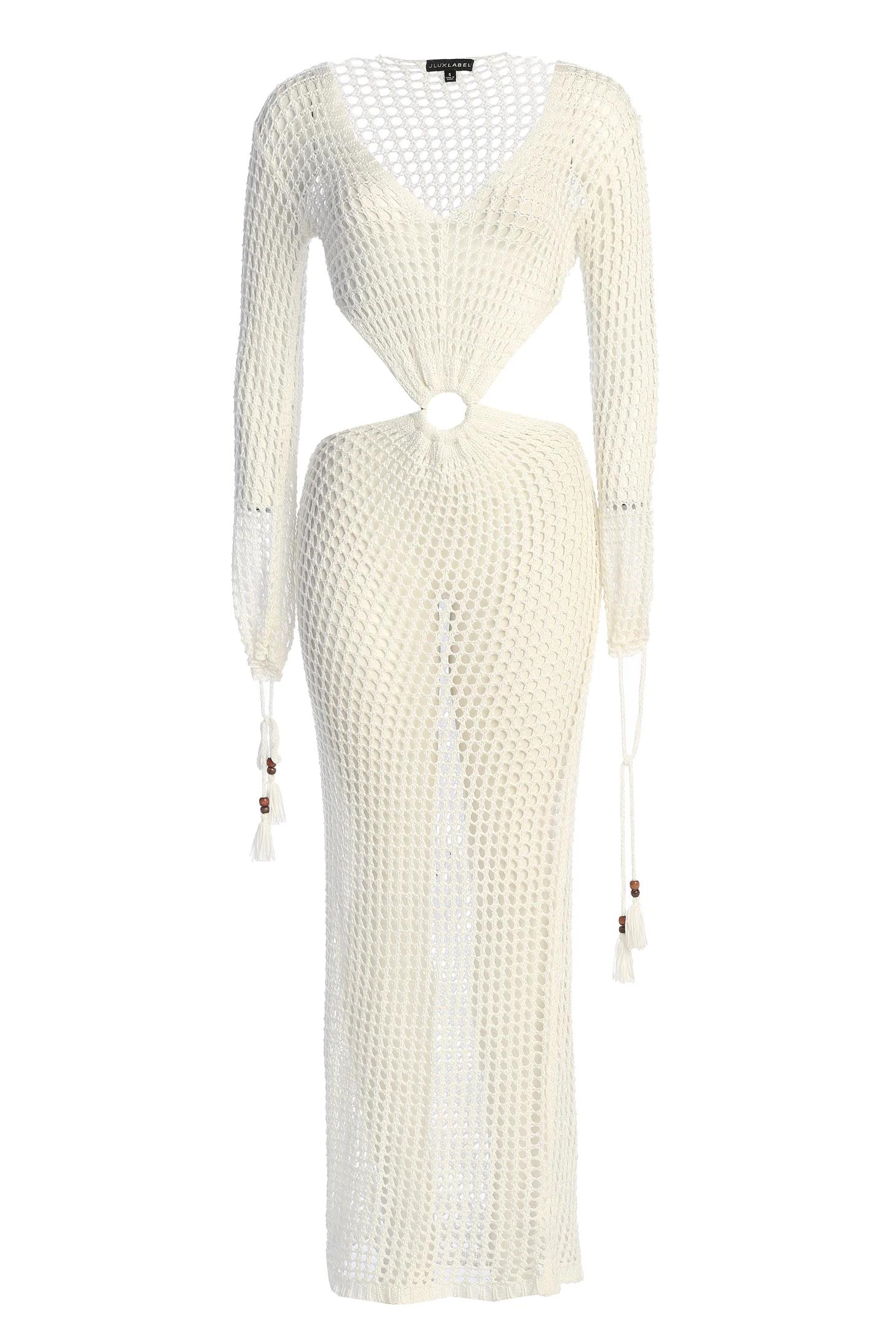 White Summer Daze Crochet Maxi Dress - Image 5