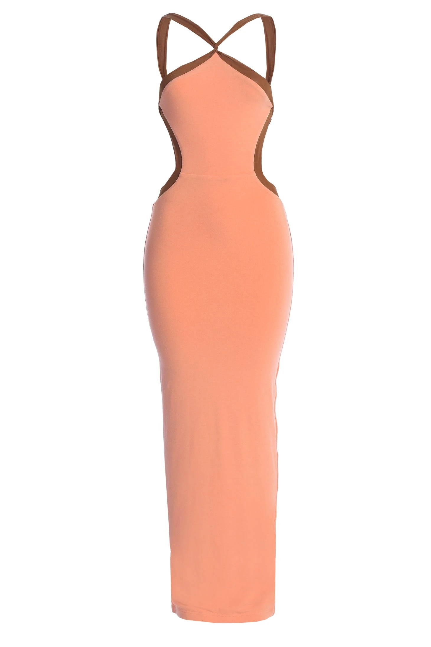 Peach Nights In Milan Maxi Dress - Image 2