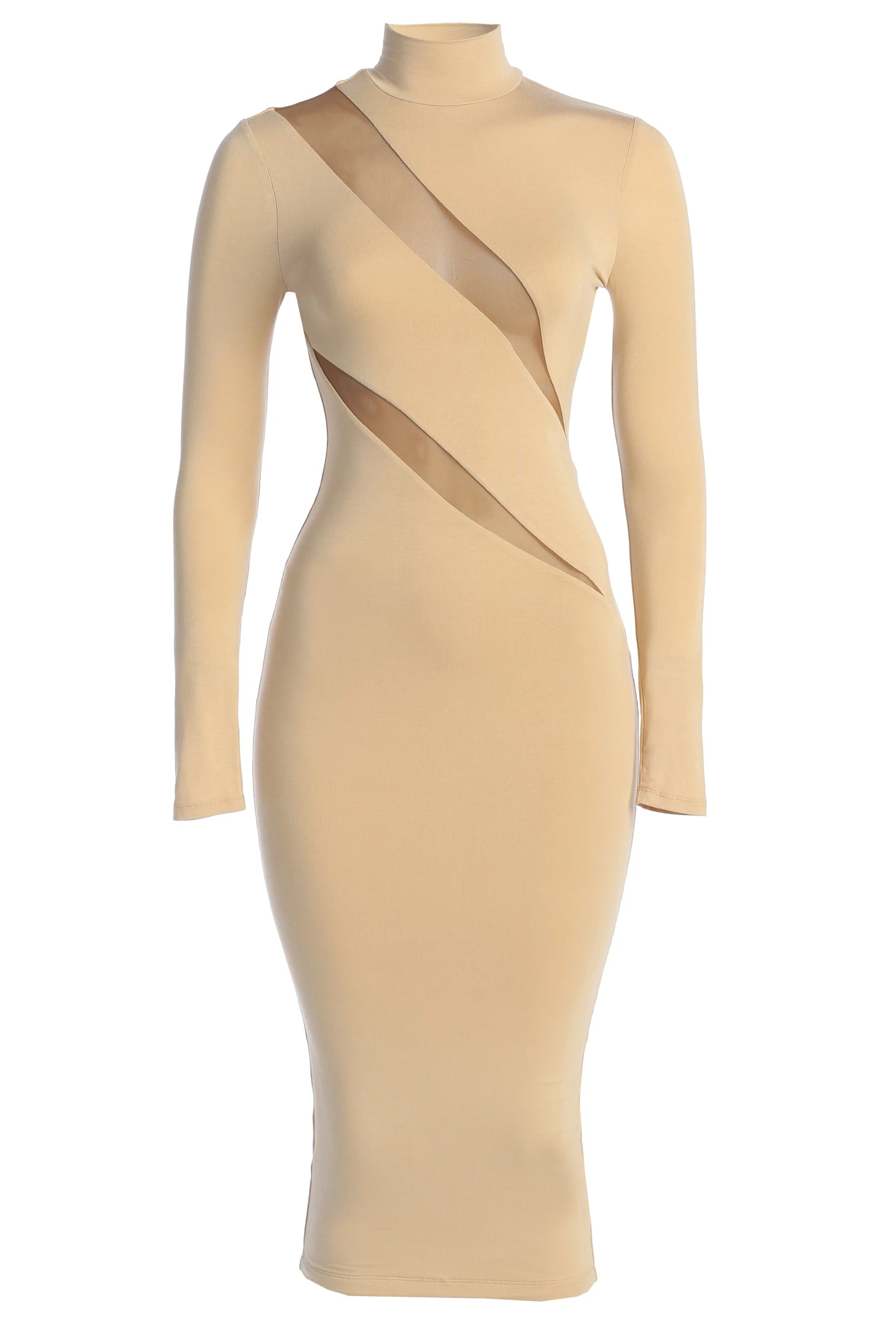 Tan Abigail Midi Dress - Image 3