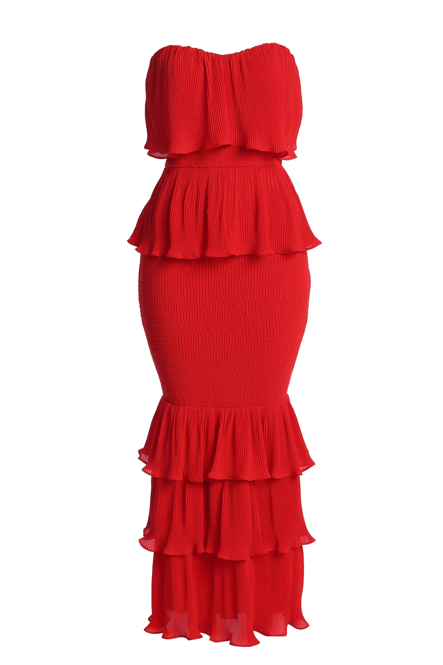 Red Casa Blanca Ruffle Dress - Image 4