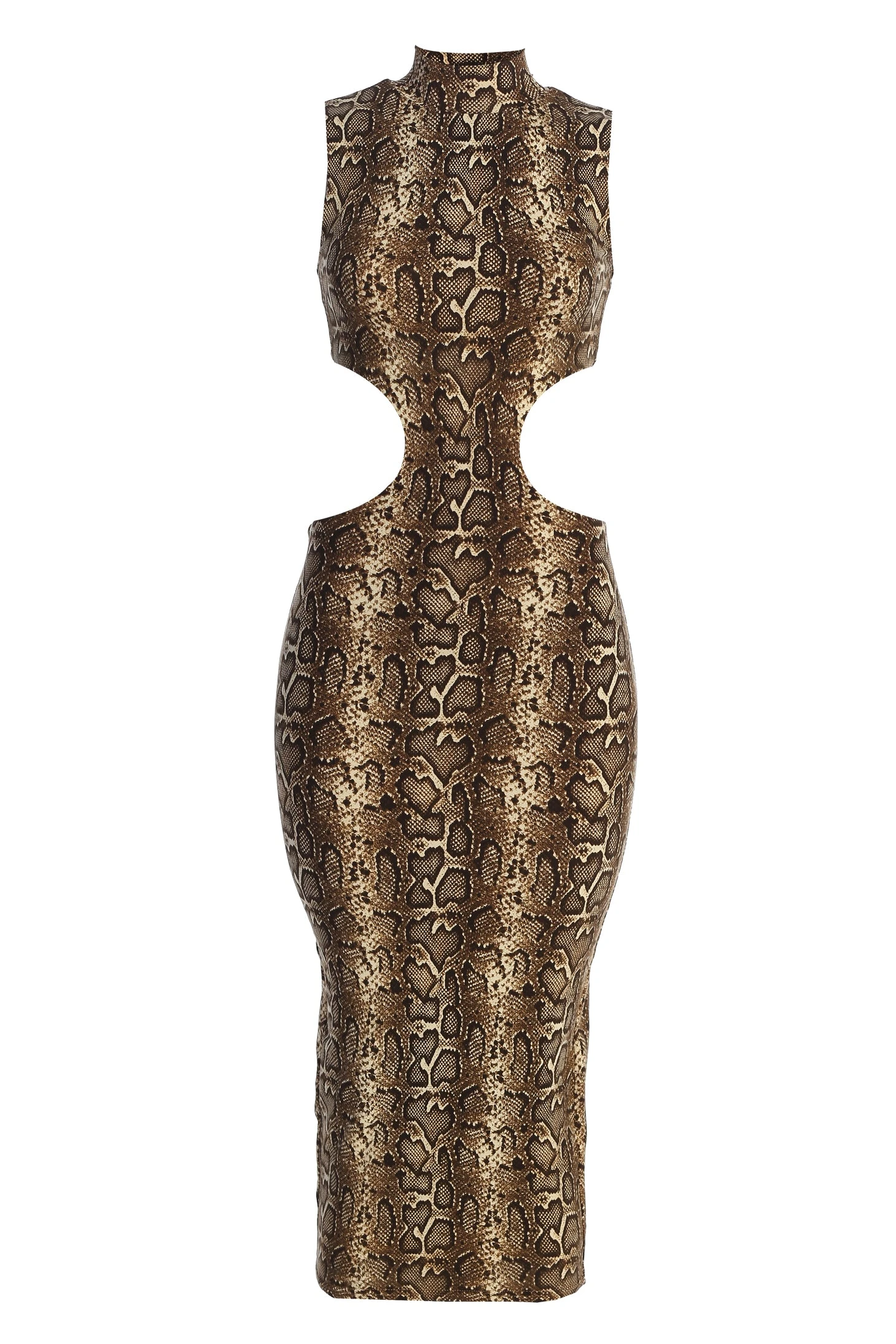 Snakeskin Dynasty Cutout Midi Dress - Image 2