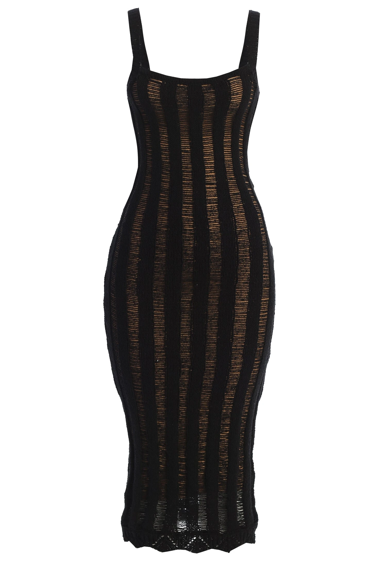Noir Fine Knit Midi Dress - Image 3