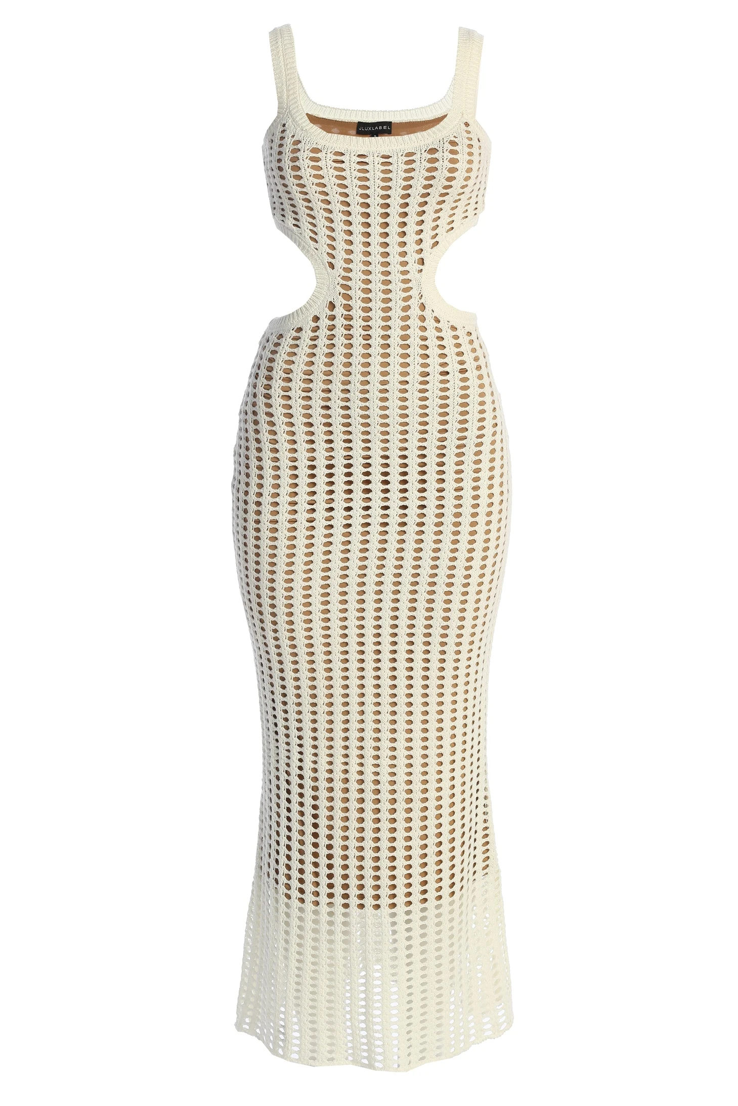 White Melrose Cutout Midi Dress - Image 4