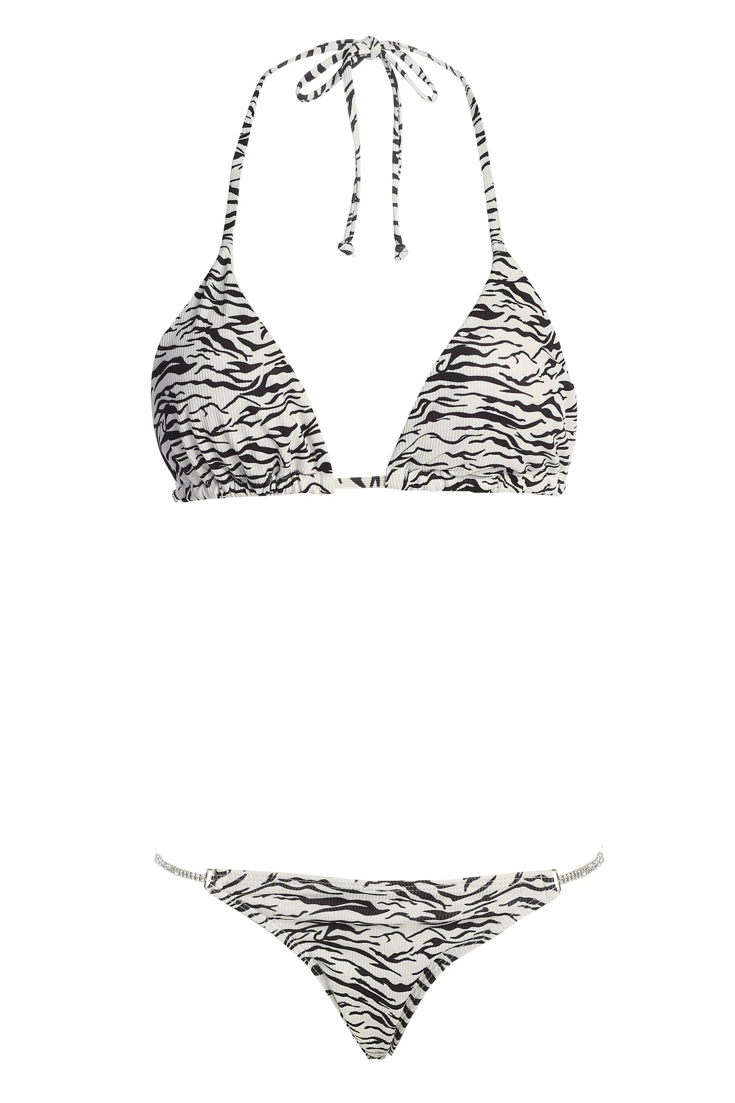 Black Arie Zebra Print 3-Piece Bikini Set - Image 3