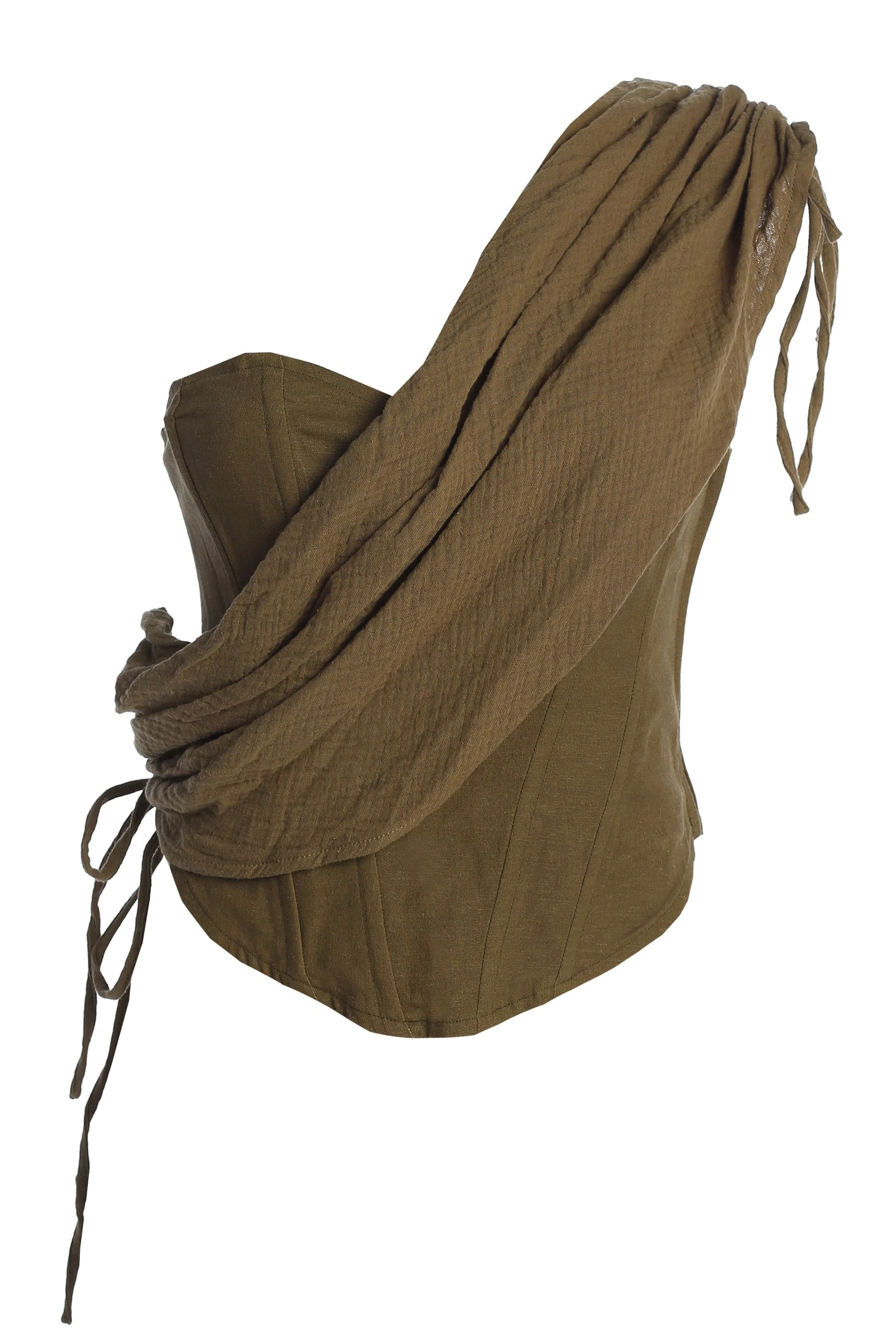 Olive New Obsession Draped Top - Image 3