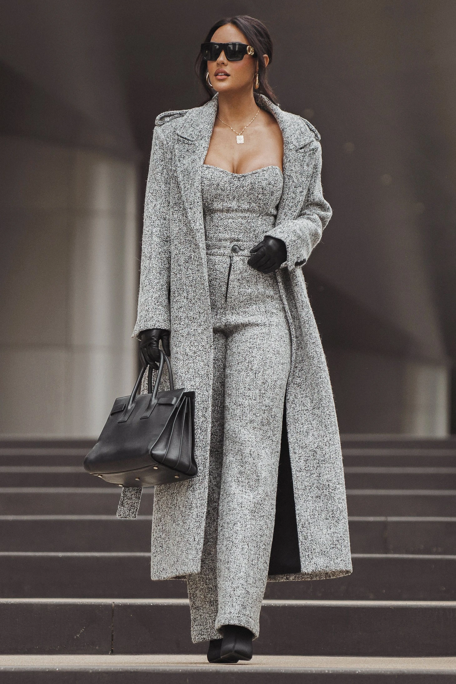 Lt. Grey Stay Sharp Tweed Trouser - Image 6