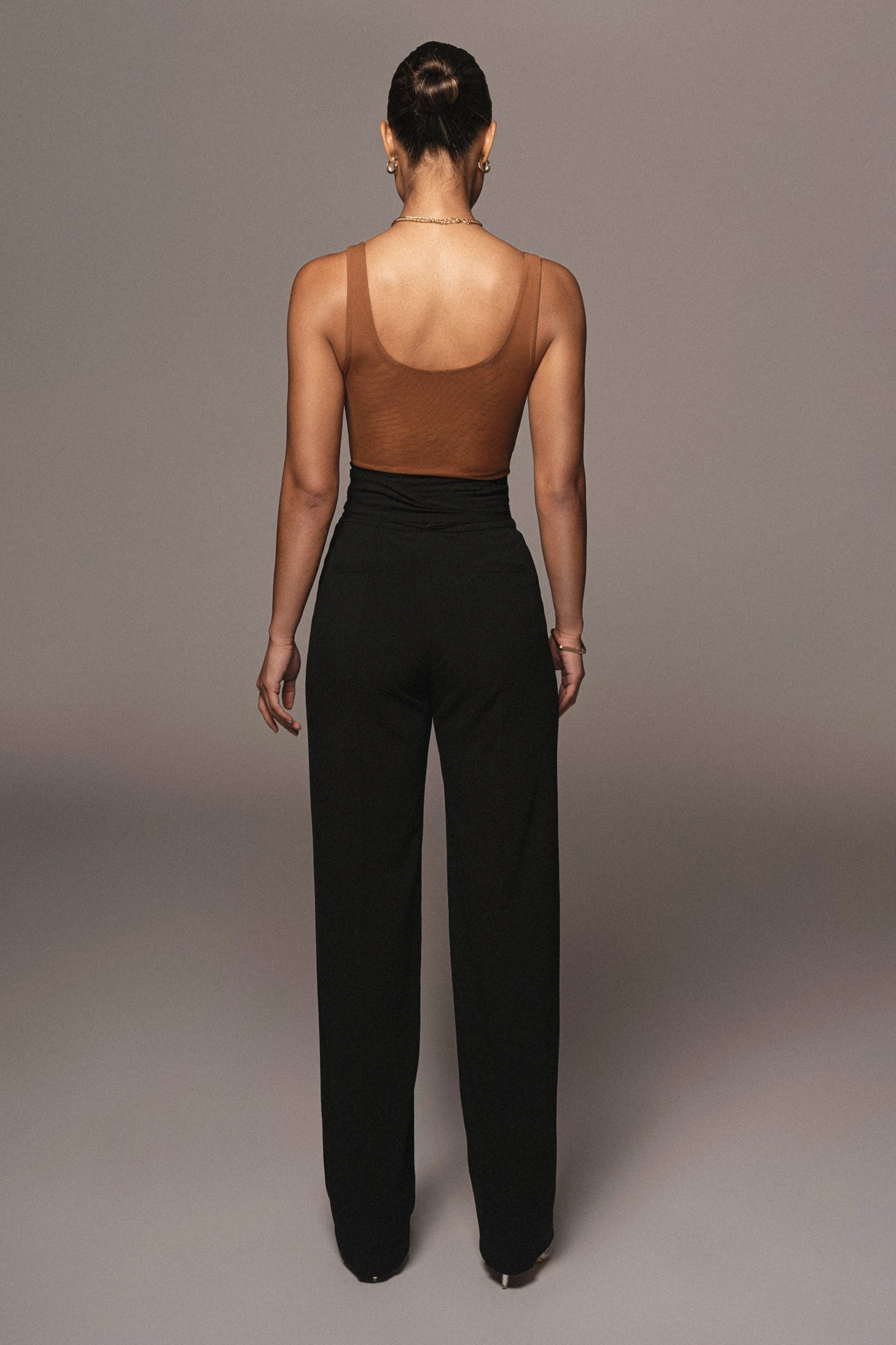 Black Safiya Wide Leg Pants - Image 4