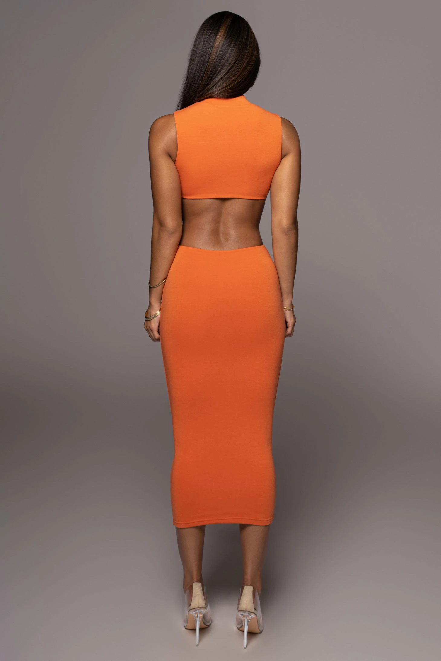 Orange Til Sunrise Midi Dress - Image 9