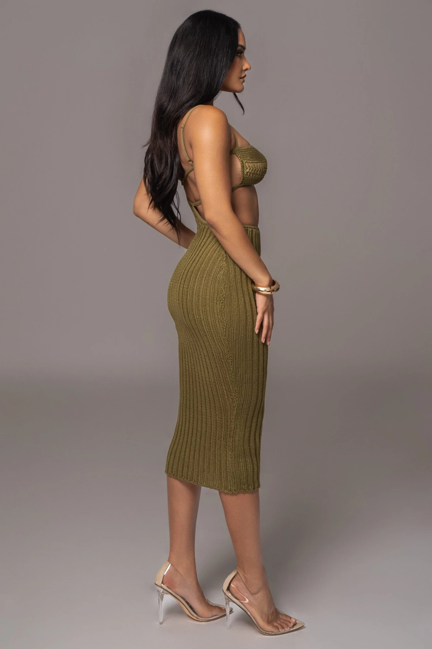 Olive Coastal Escape Dress - Image 11