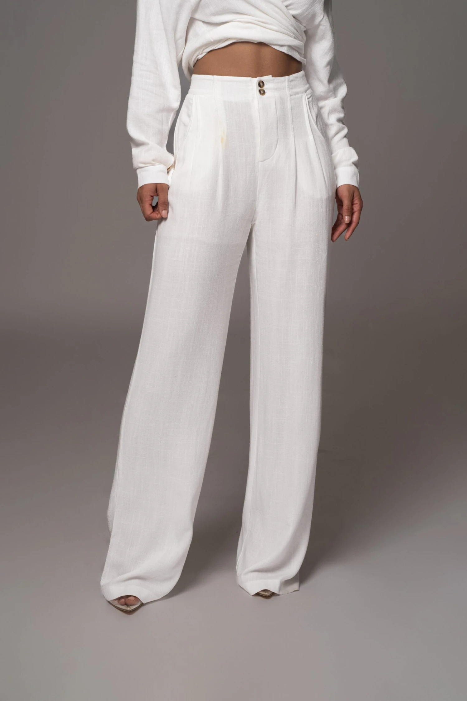 Ivory Thea Linen Pants - Image 2