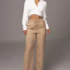 Tan Nova Nylon Drawstring Pants
