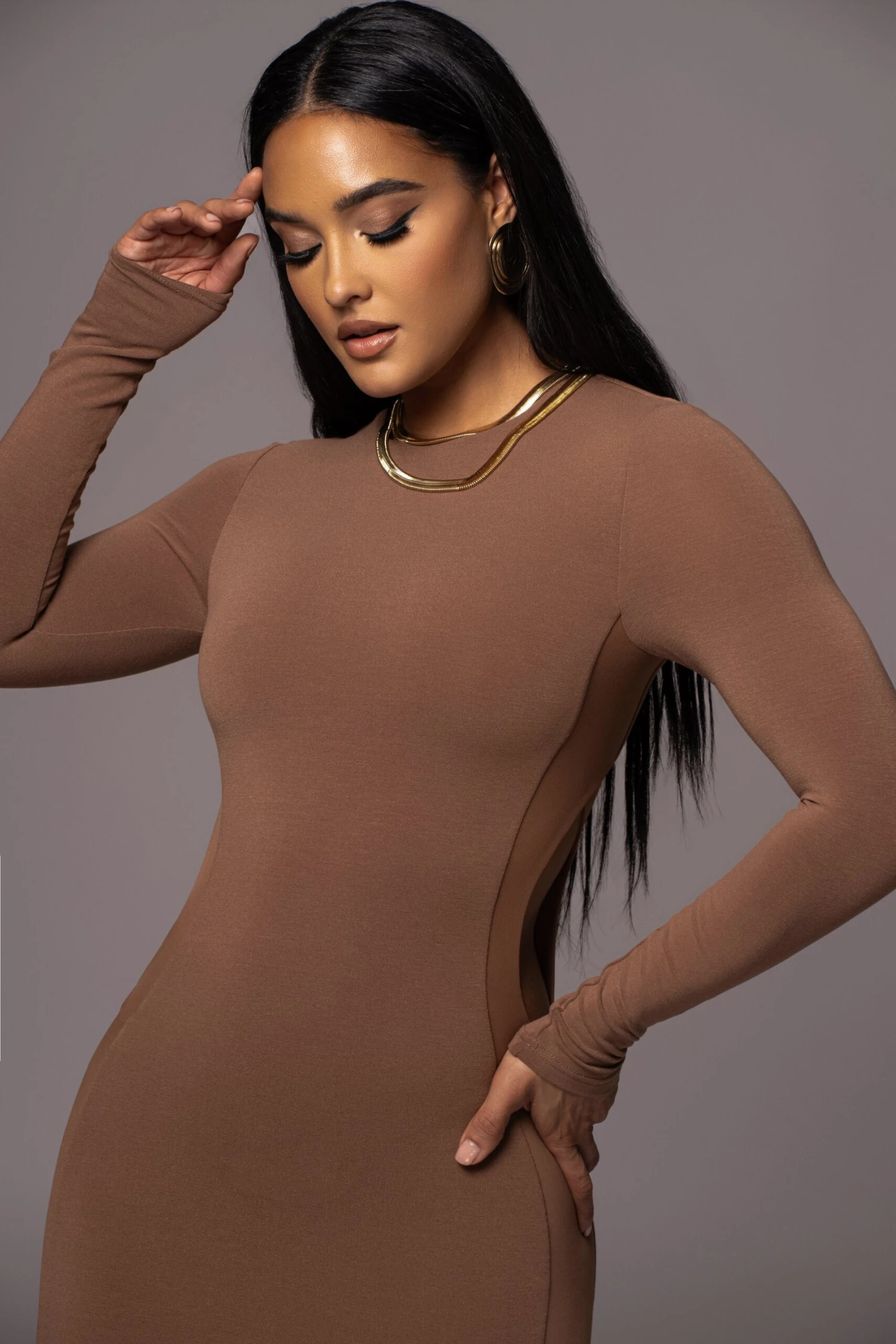 Pecan Break Away Maxi Dress - Image 4