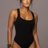 Noir Brianne Cutout Bodysuit