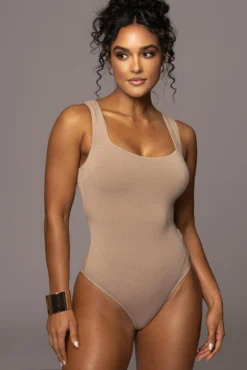 Beige Brianne Cutout Bodysuit