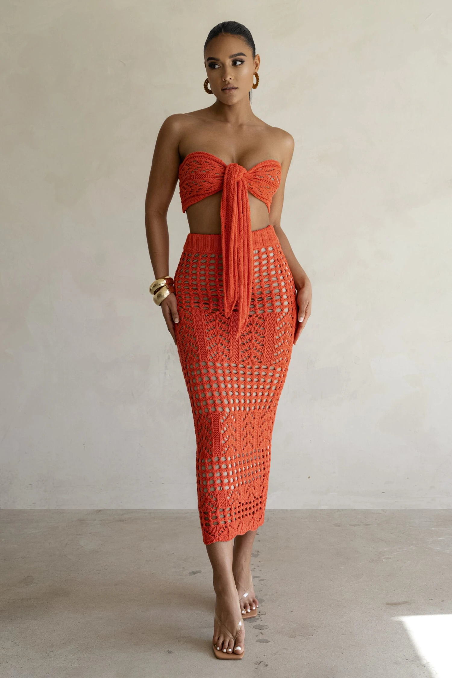 Coral Caribbean Skies Skirt Set - Image 4