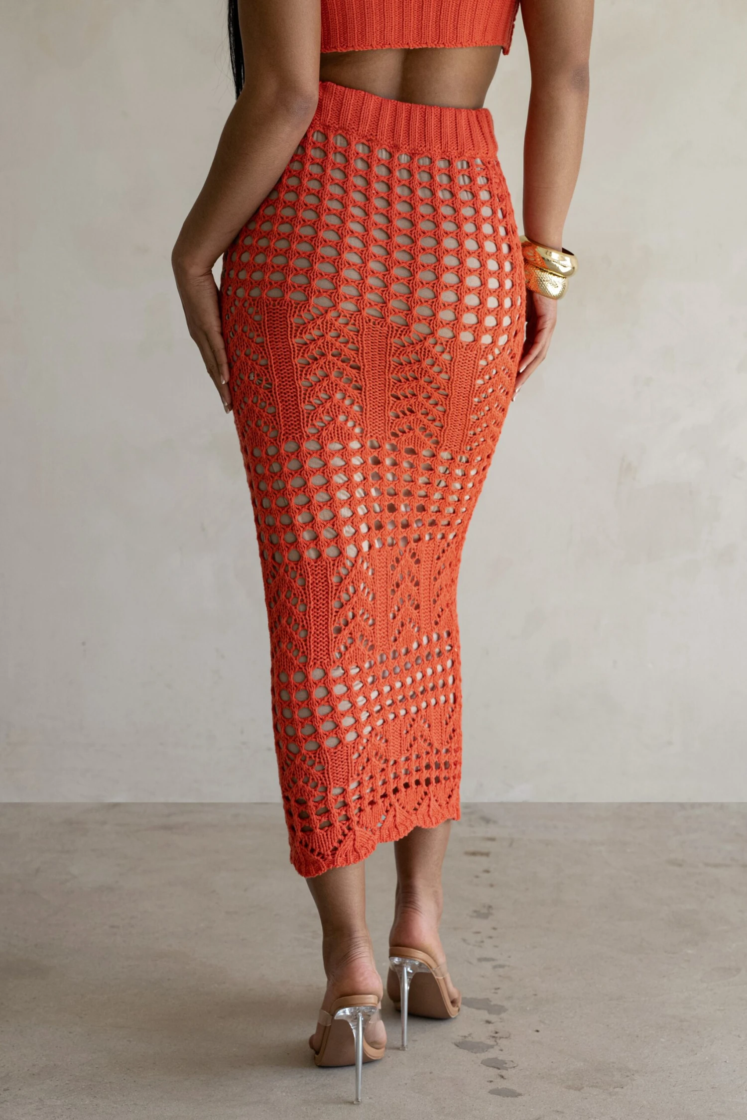 Coral Caribbean Skies Skirt Set - Image 17