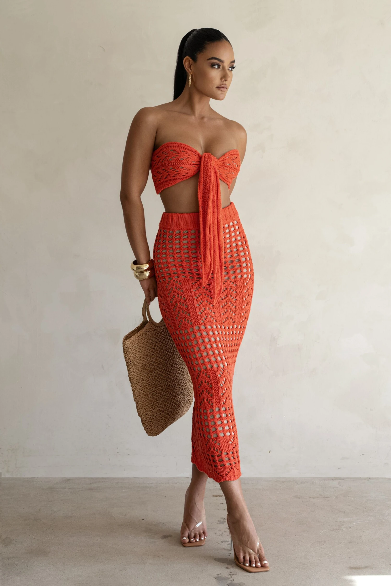 Coral Caribbean Skies Skirt Set - Image 7
