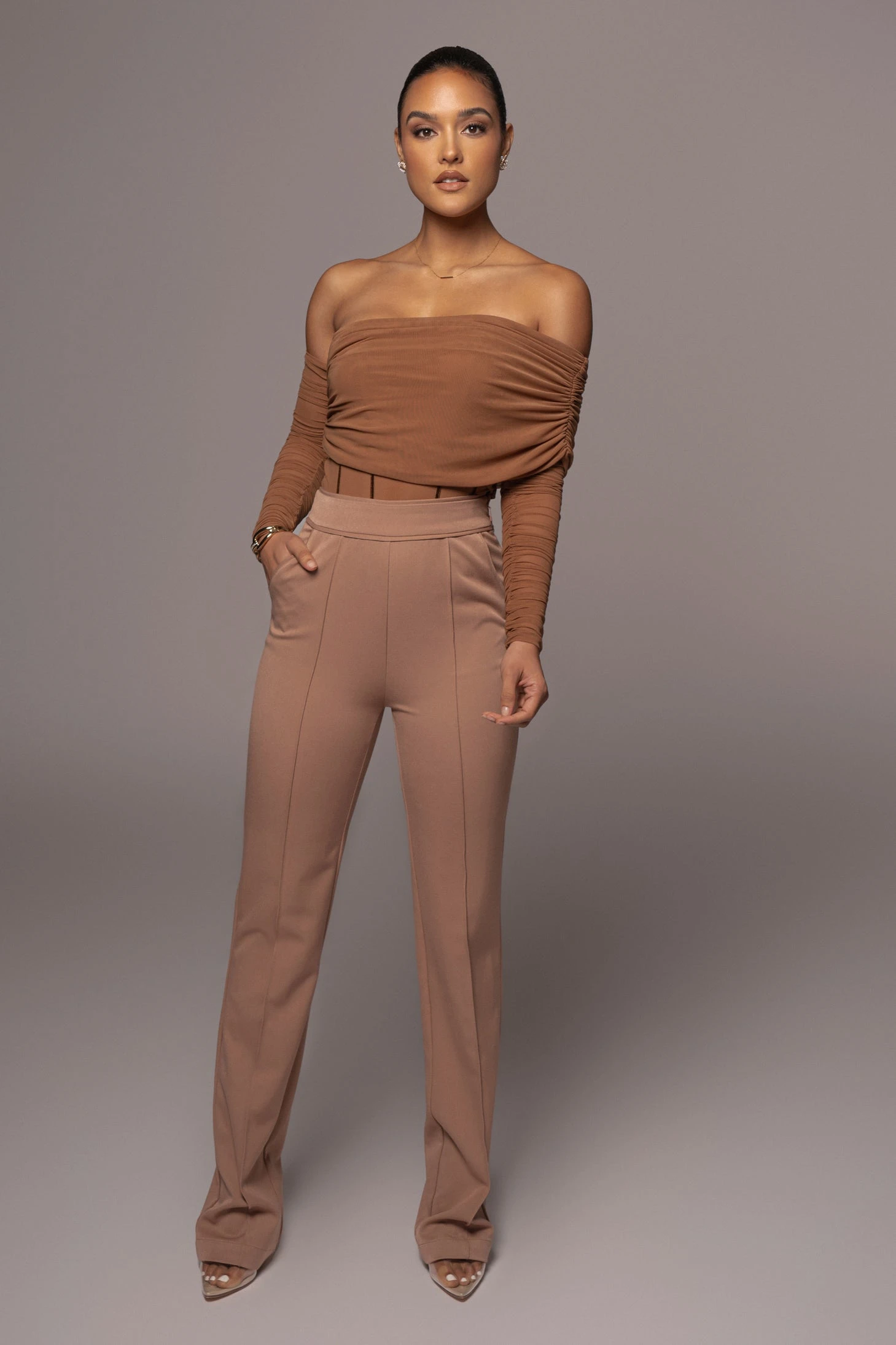 Pecan Sheer Perfection Bodysuit - Image 8