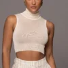 Ivory Barely There Turtleneck Top