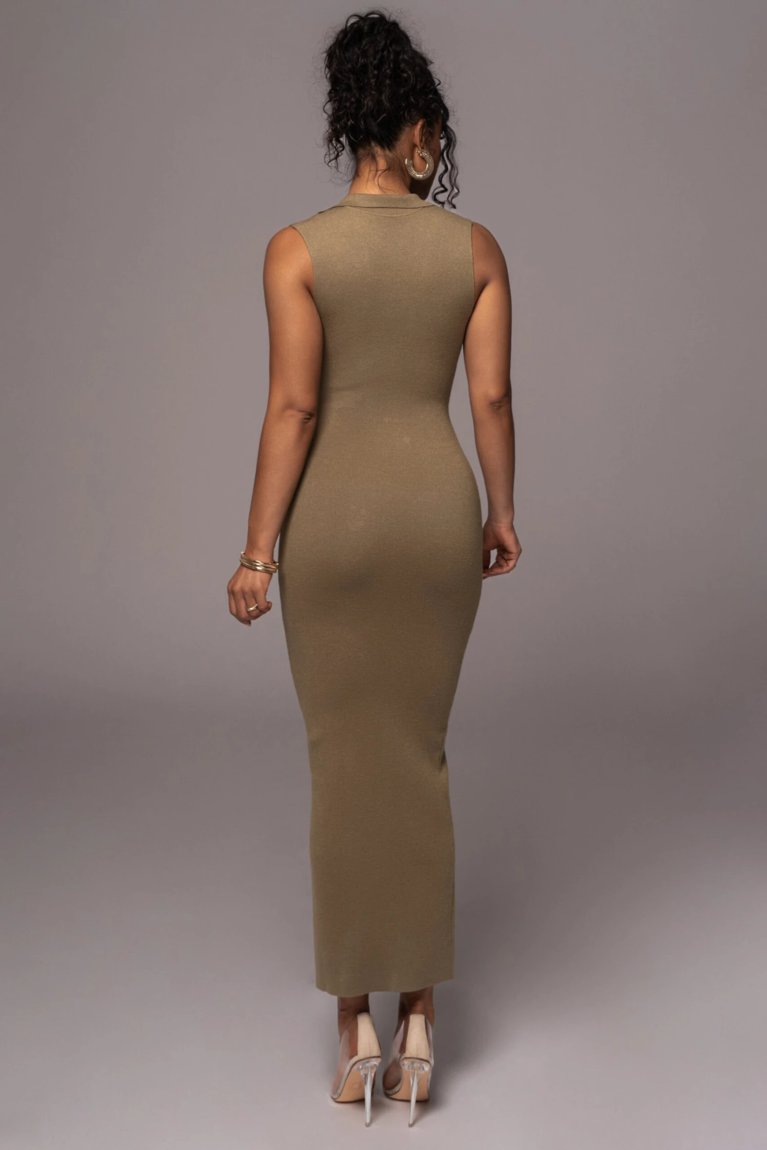 Olive Never Better Midi Dress - Image 10