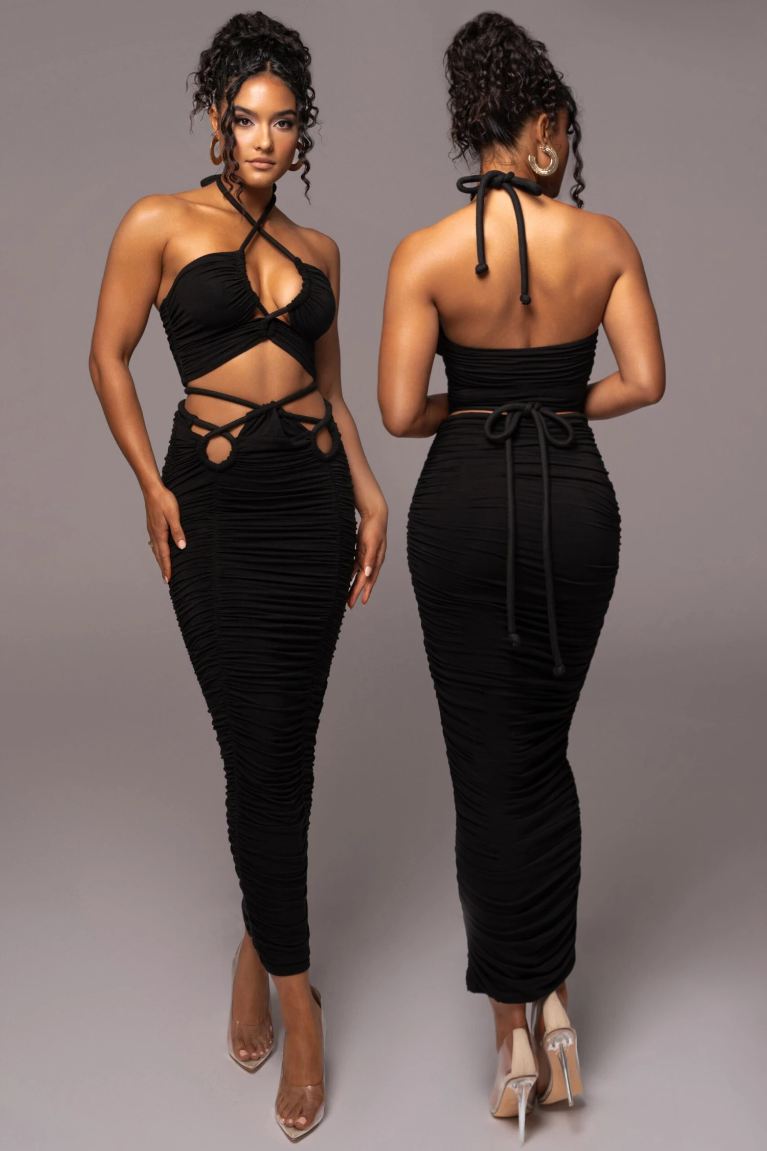 Black Go The Distance Skirt Set