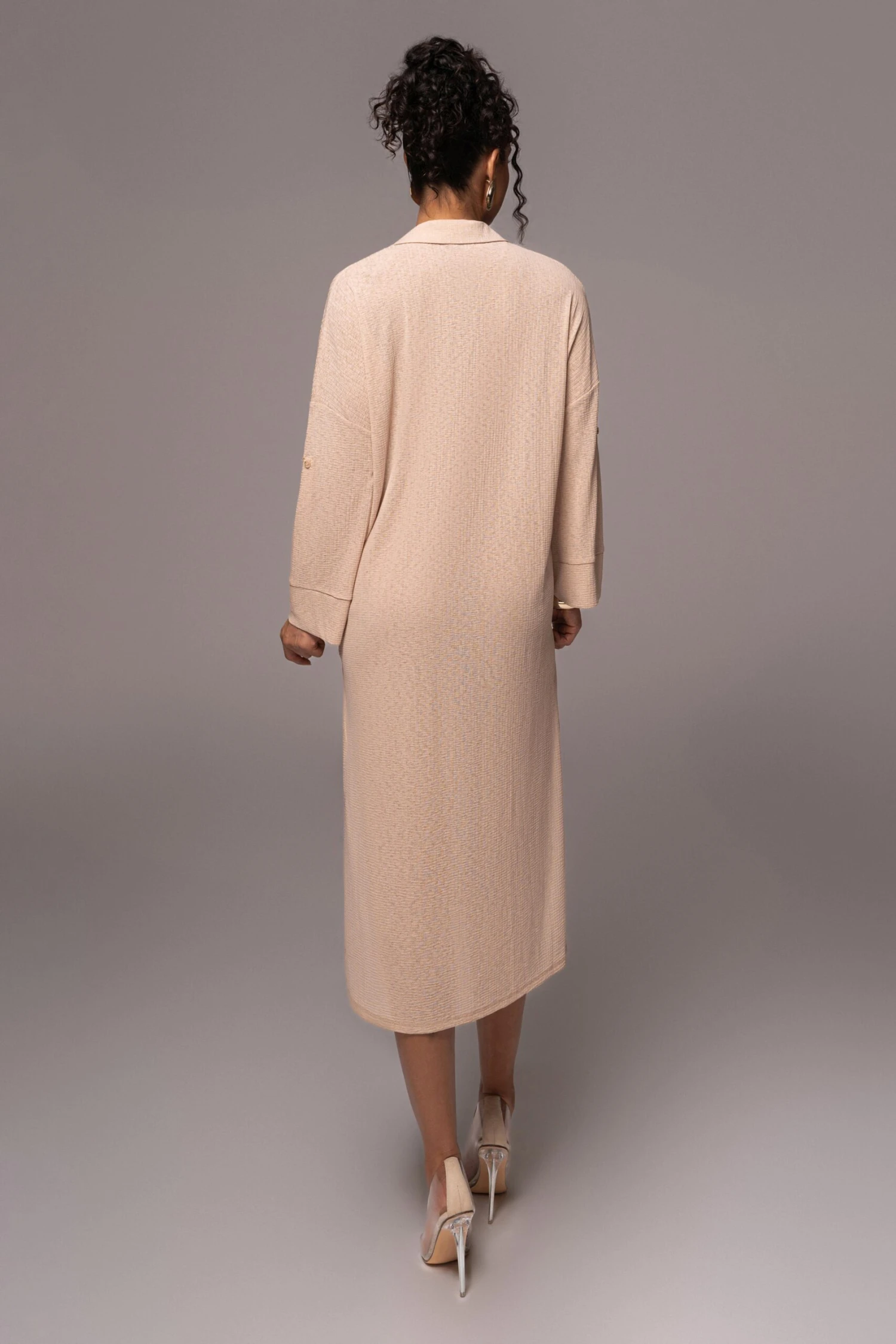 Tan Sunlight Crinkled Mesh Skirt Set - Image 19