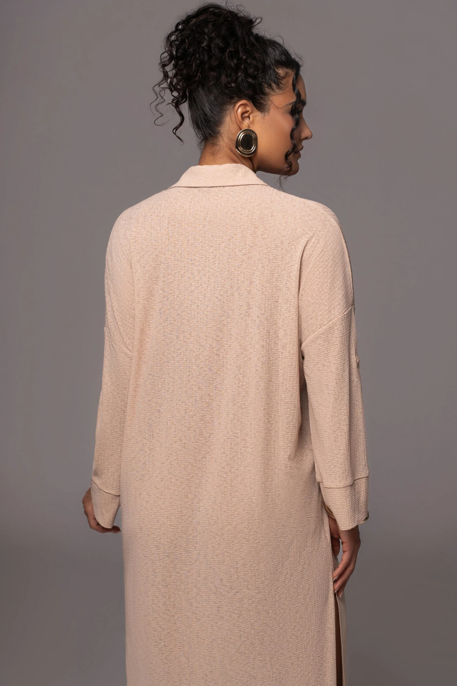 Tan Sunlight Crinkled Mesh Skirt Set - Image 17