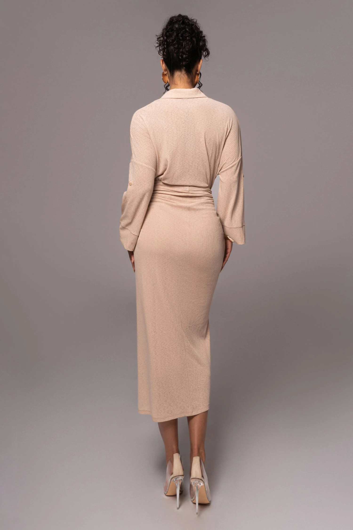 Tan Sunlight Crinkled Mesh Skirt Set - Image 20