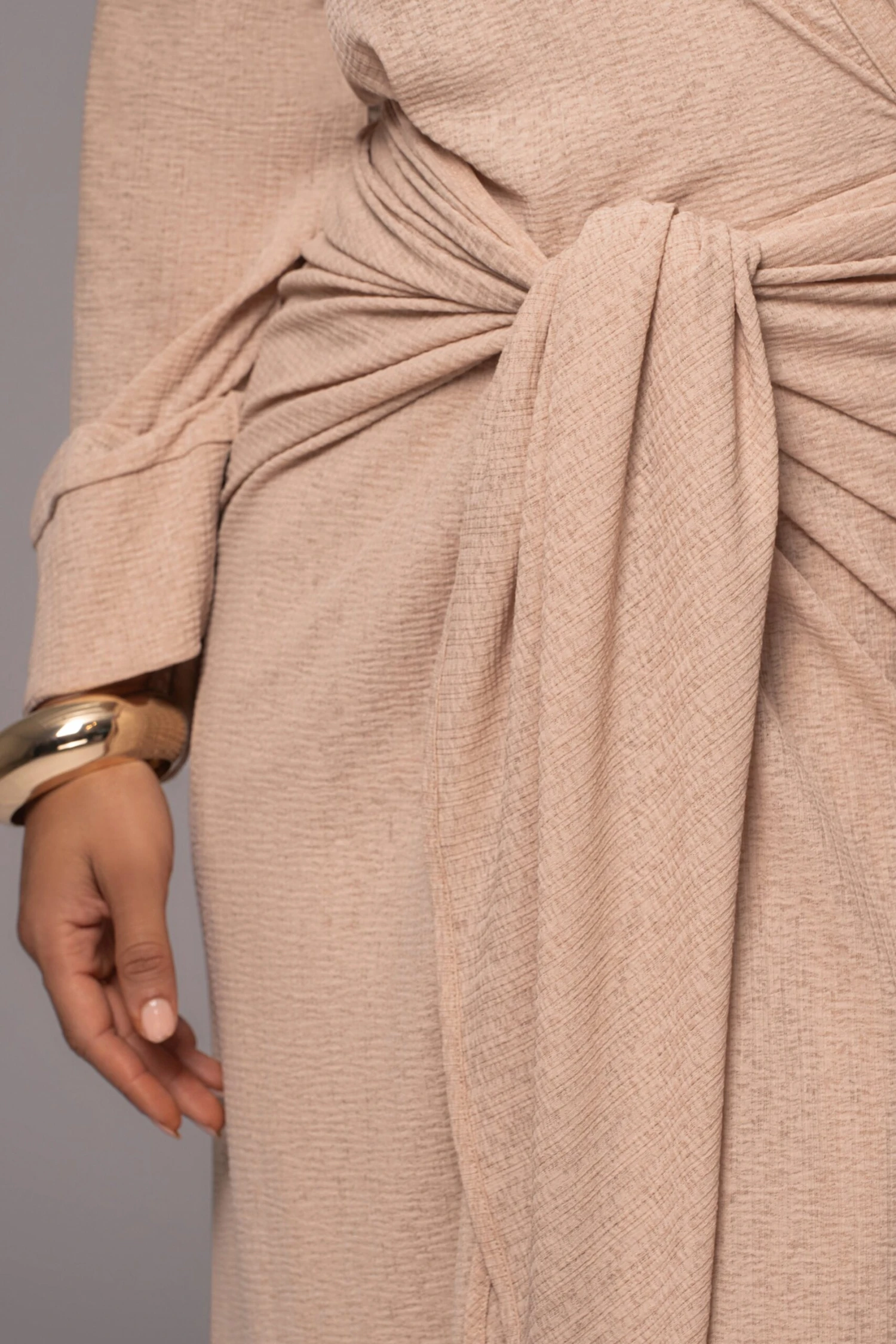 Tan Sunlight Crinkled Mesh Skirt Set - Image 18