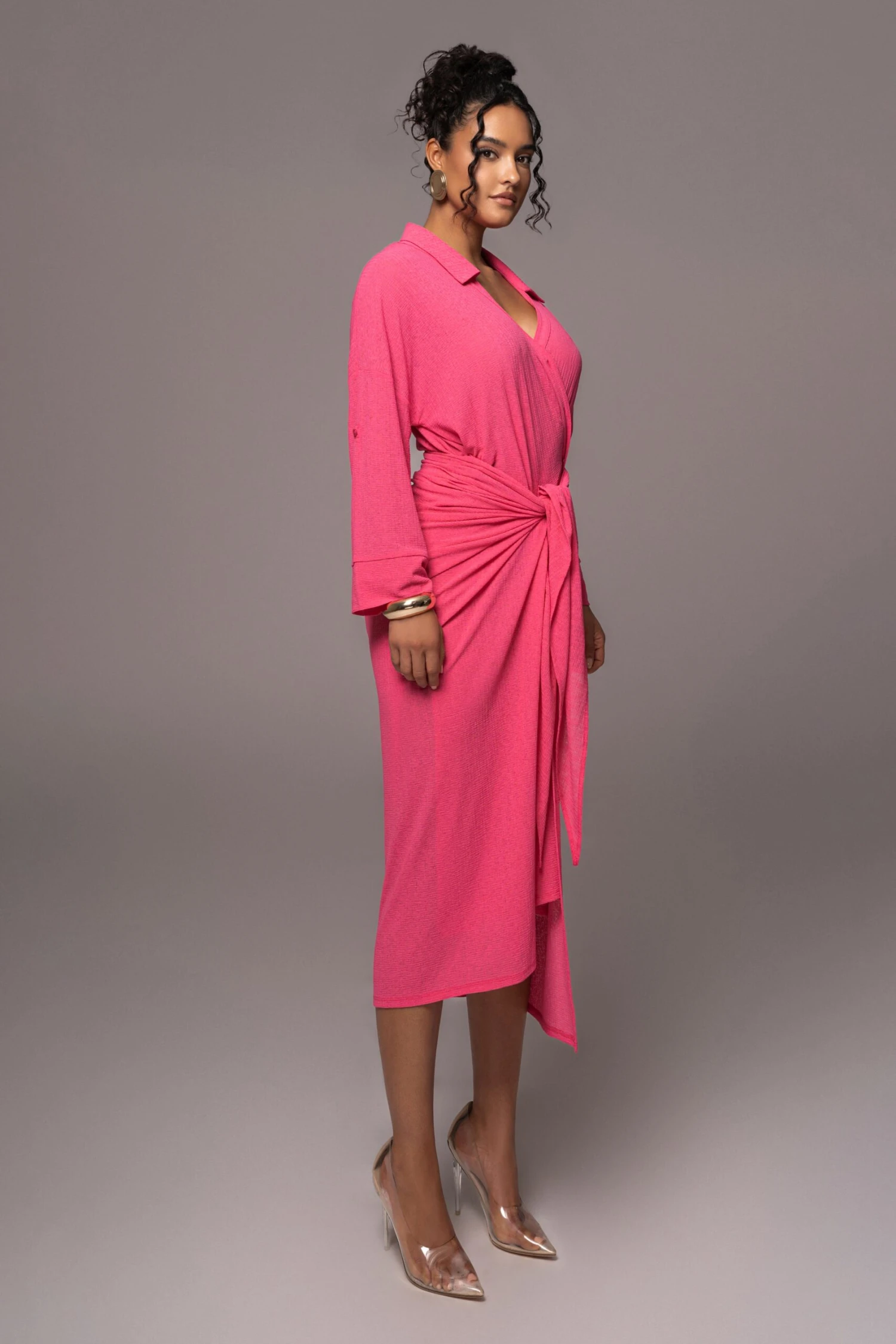 Fuchsia Sunlight Crinkled Mesh Skirt Set - Image 7