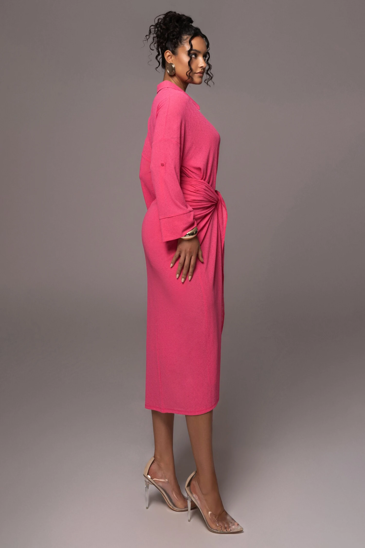 Fuchsia Sunlight Crinkled Mesh Skirt Set - Image 10