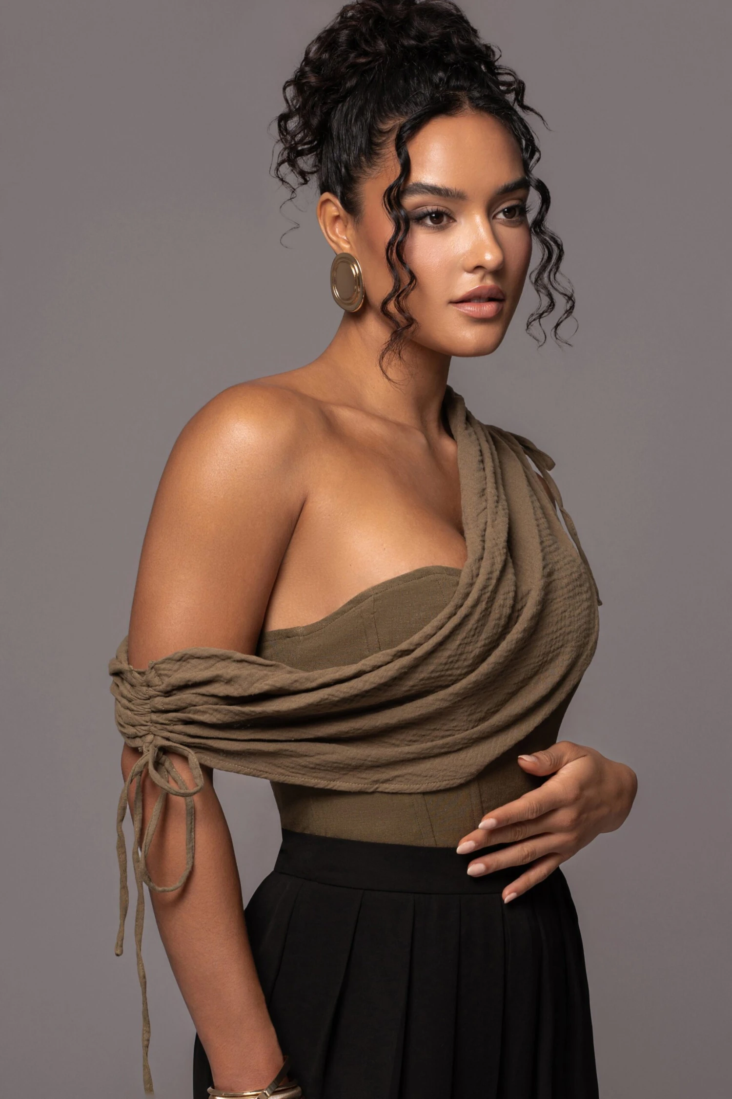Olive New Obsession Draped Top - Image 9