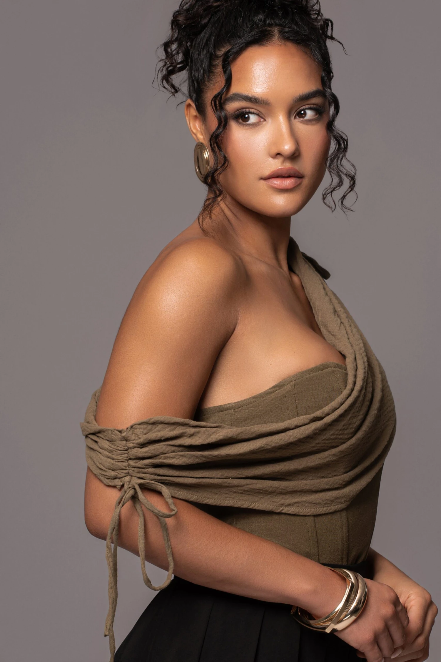 Olive New Obsession Draped Top - Image 11