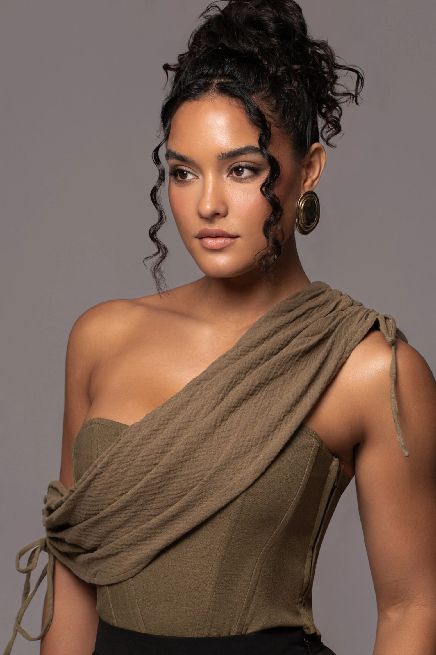 Olive New Obsession Draped Top - Image 8