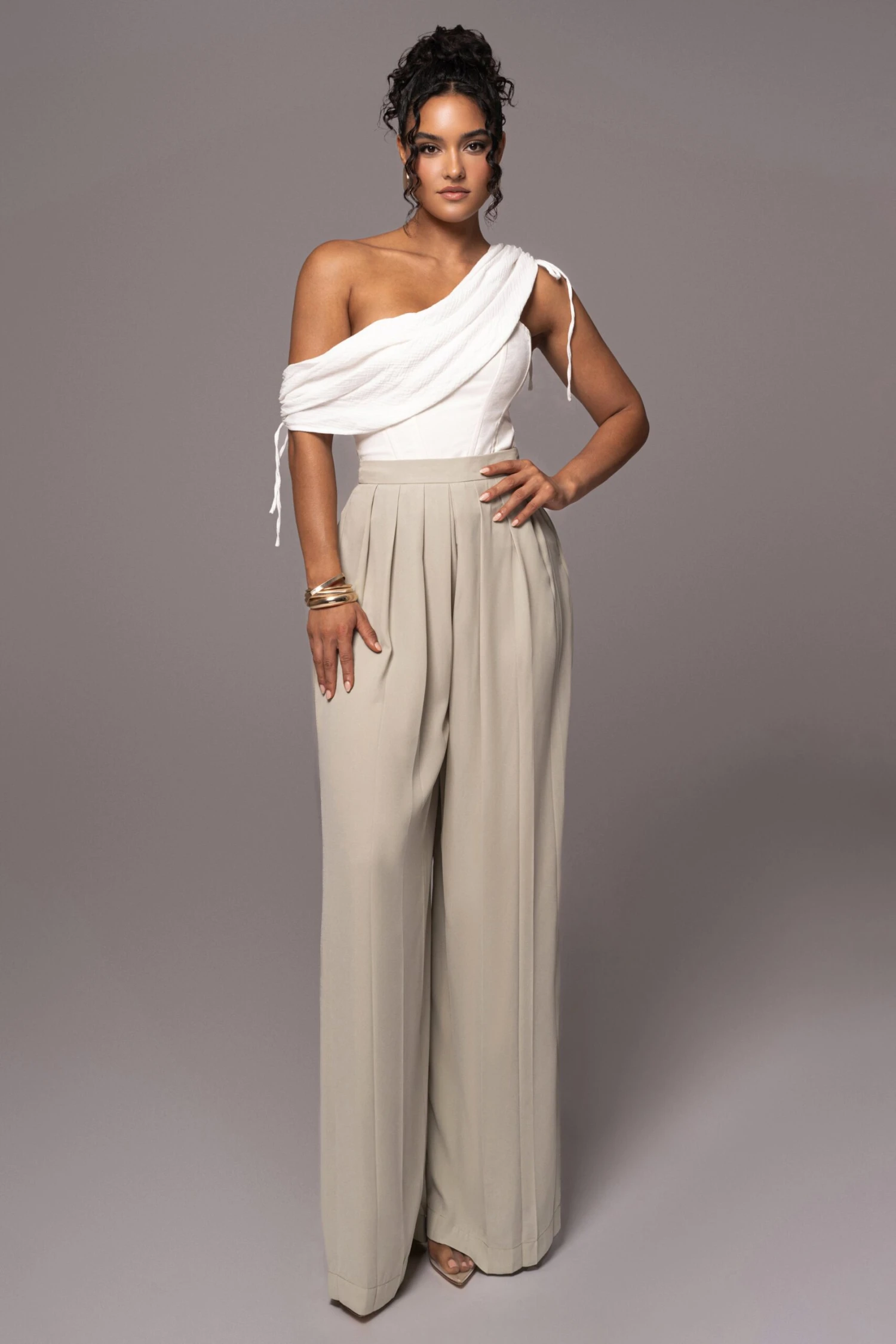 Sage Josette Wide-Leg Pleated Pants