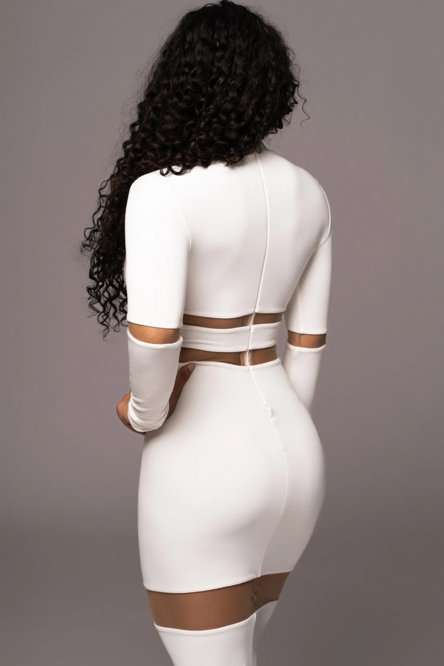 Ivory The One Mock Neck Midi Dress - Image 8