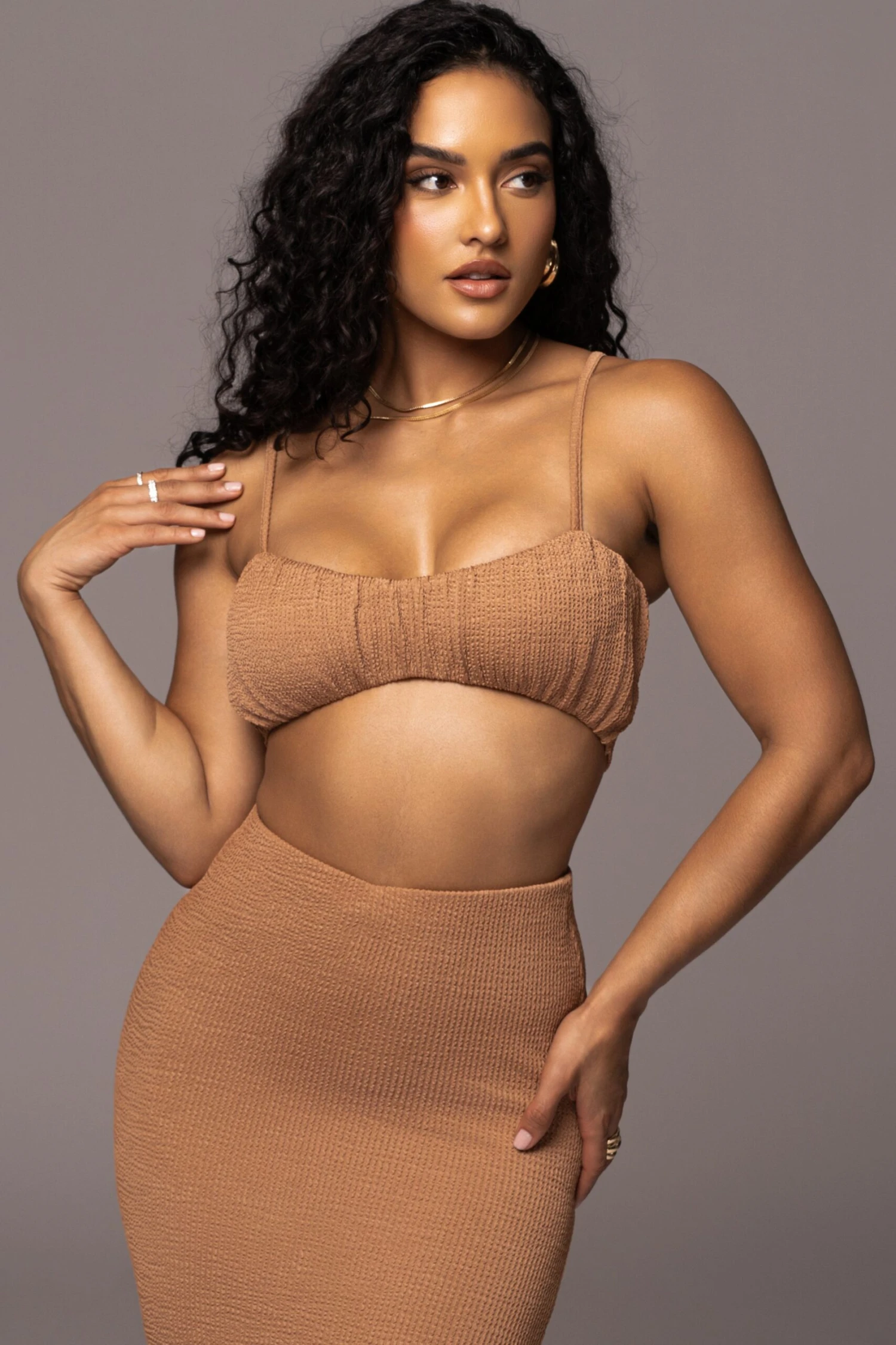 Beige Fiji 2-Piece Skirt Set - Image 4