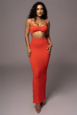 Red Fiji 2-Piece Skirt Set