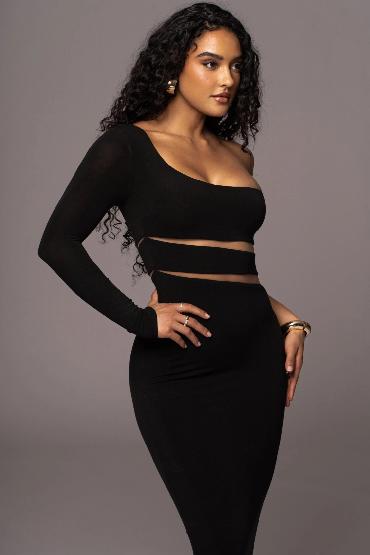 Noir Chase The Night One Shoulder Dress - Image 16