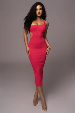 Fuchsia Ruth One Shoulder Dress