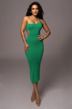 Emerald Ruth One Shoulder Dress