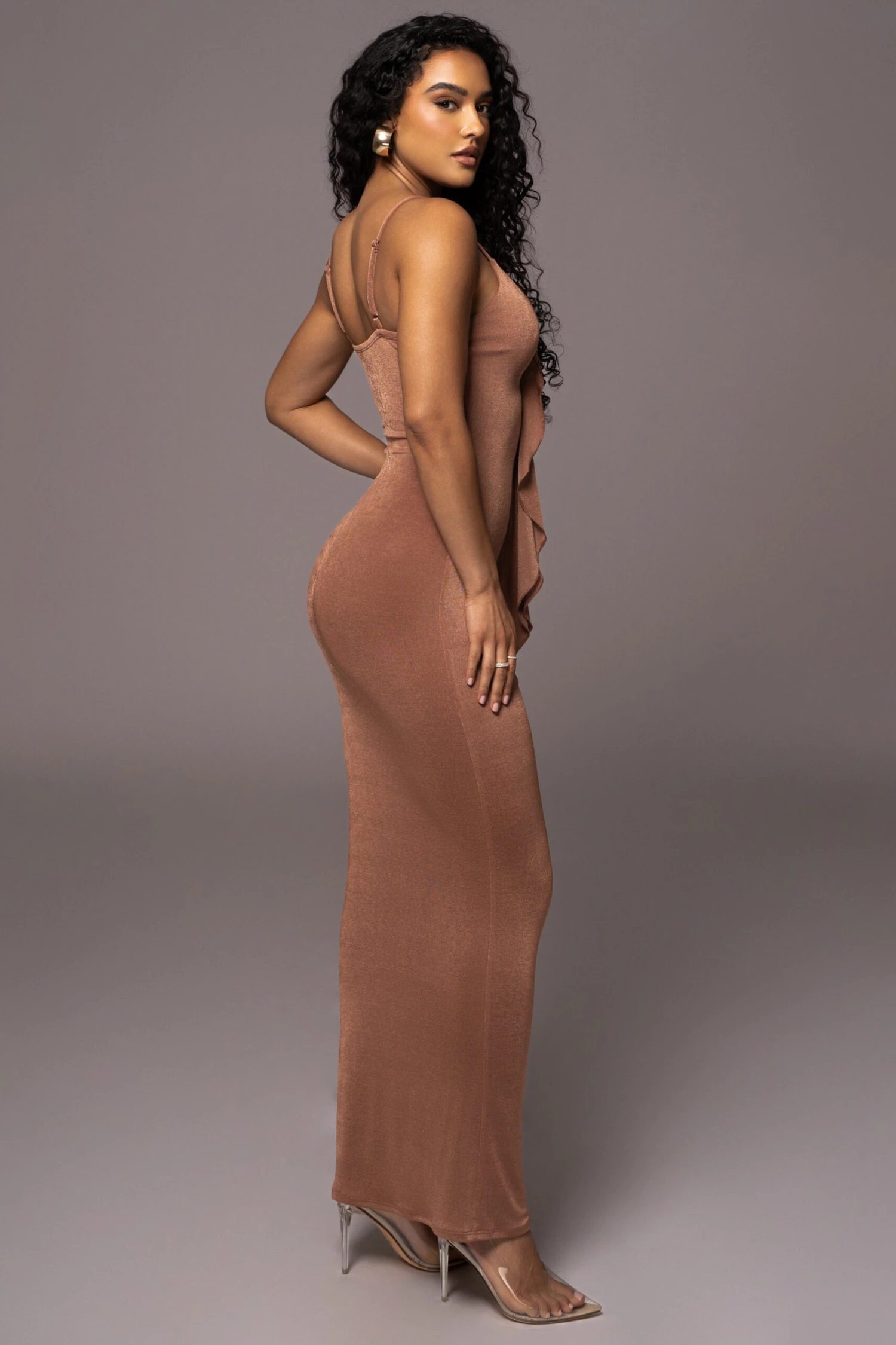 Tan Rosalinda Maxi Dress - Image 8