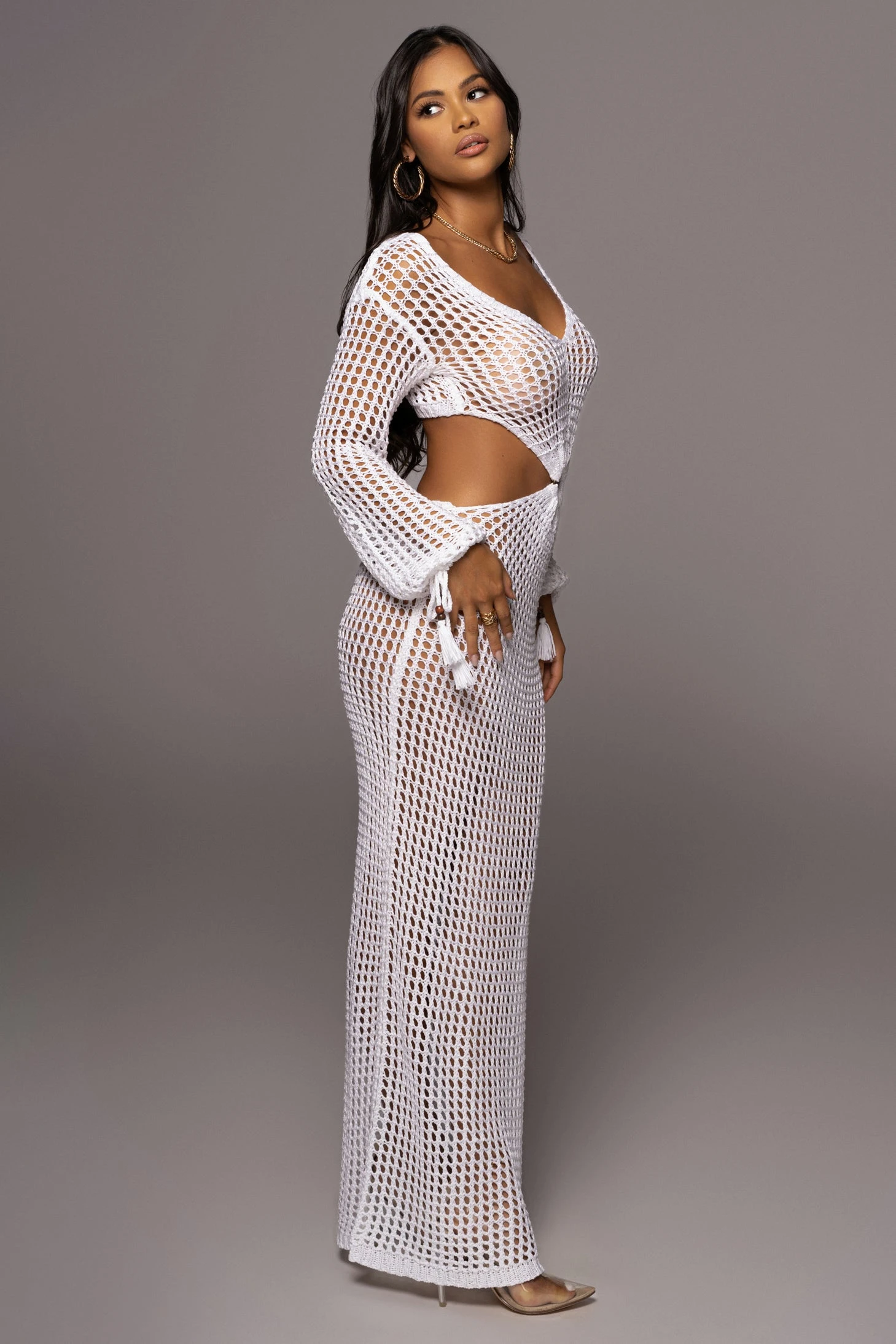 White Summer Daze Crochet Maxi Dress - Image 14