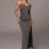 Grey Daniela Cowl Maxi Dress