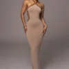 Beige Nights In Milan Maxi Dress