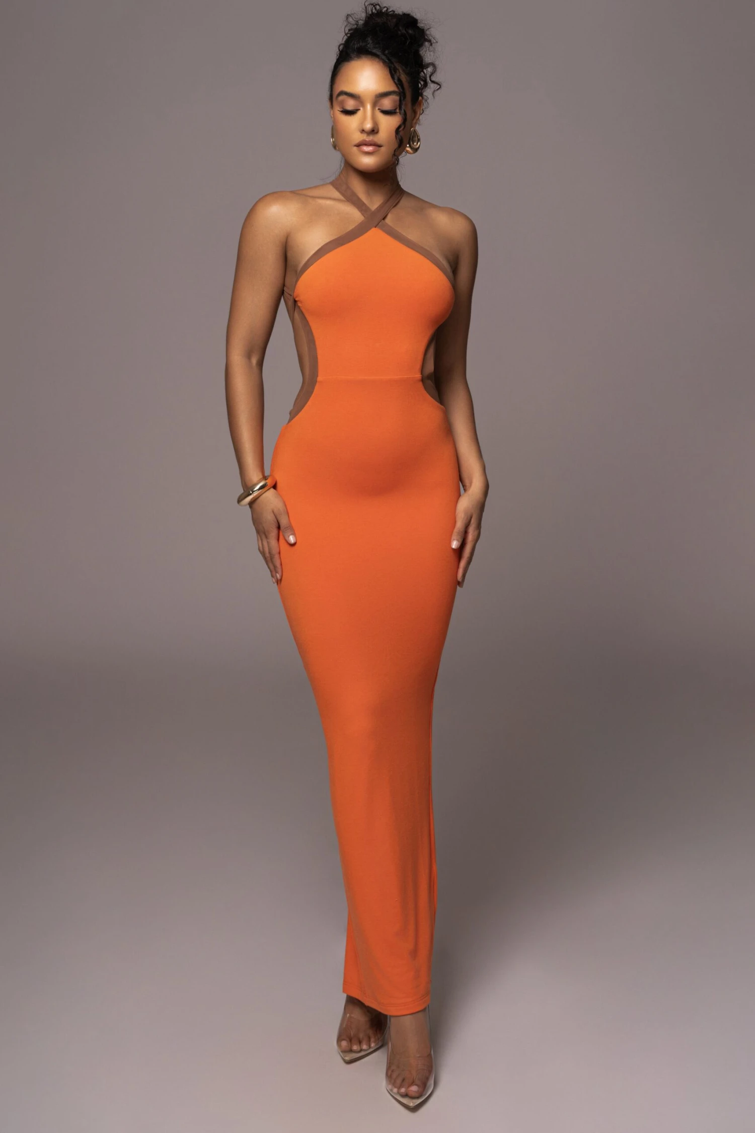Orange Nights In Milan Maxi Dress - Image 3